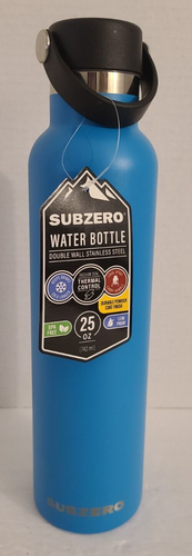SUBZERO Stainless Steel Water Bottle Blue New w/ Tags, 25oz 740ml
