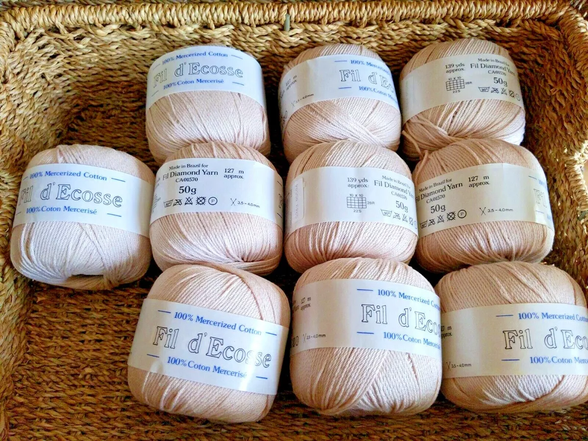 Yarn Sale Cotton 62 balls @ $3.00/50g Knitters and Weavers, Large Wholesale  Lot