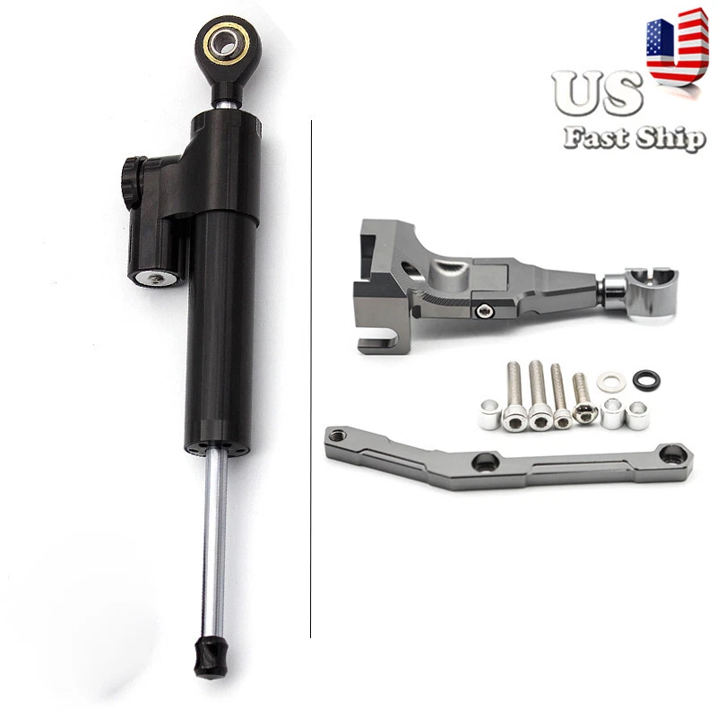 For MT-09 FZ-09 2013-2019 Steering Damper Stabilizer w/Mounting Kit Bracket Both - Image 2 of 4