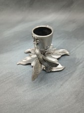 1990 Seagull Pewter Canada Hummingbird Candle Holder 3.2  x 3.1 , 1.8  Tall