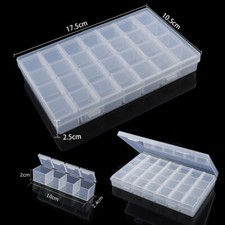 5pcs 28 Grids Individual Grids Plastic Transparent Containers Storage Organizer