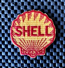SHELL GAS OIL CLAM SHELL VINTAGE EMBROIDERED SEW ON ONLY PATCH 2" x 2" NOS