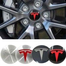 for 56 mm 65 mm Tesla Auto Accessories Car Wheel Hub Center Caps Badge Stickers