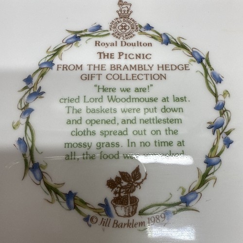 ROYAL DOULTON BRAMBLE HEDGE RARE "THE PICNIC" RECTANGULAR PLATTER SERVING TRAY - Picture 10 of 19