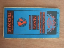 Bartholomew's Half-Inch Map Sheet 35 Teesdale Cloth 1962