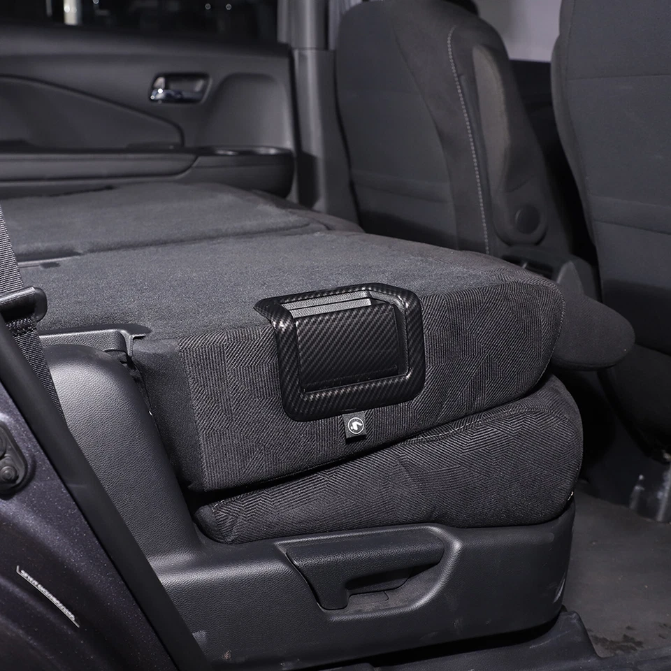 For Honda Pilot 2015-2022 Carbon Fiber Second-Row Seat Folding Handle Frame Trim - Image 4 of 4