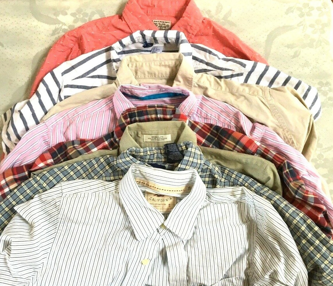 Mens Shirt Lot W 8 Small H M Hollister J Crew Eddie Gem
