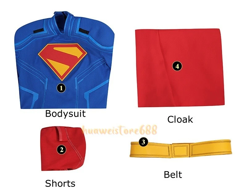 Disfraz de Superman Clark Kent Mono Capa Superhéroe Disfraz Conjunto Halloween Foto 2 de 4