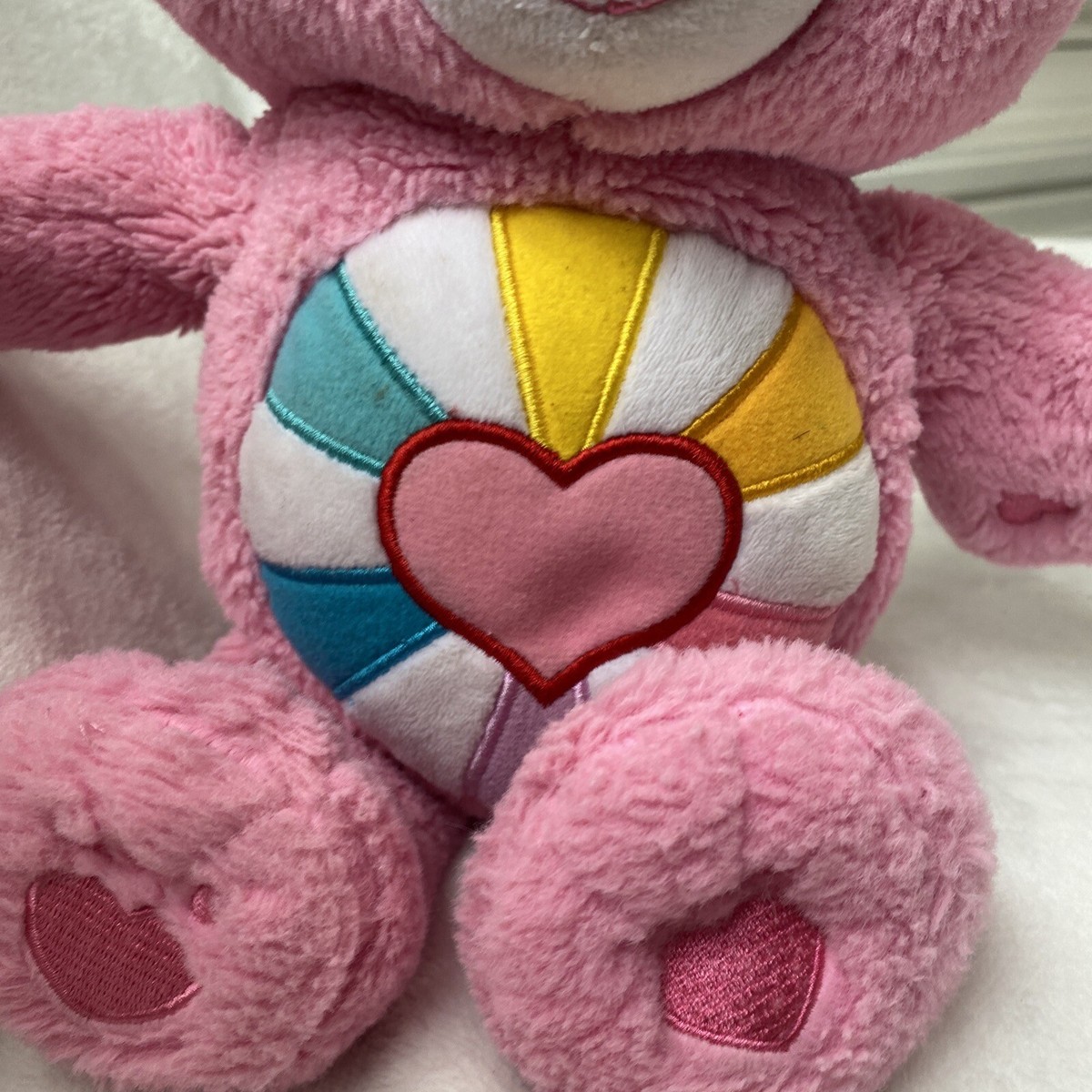 Hopeful Heart Care Bear Pink Heart Rainbow Plush 14in | eBay
