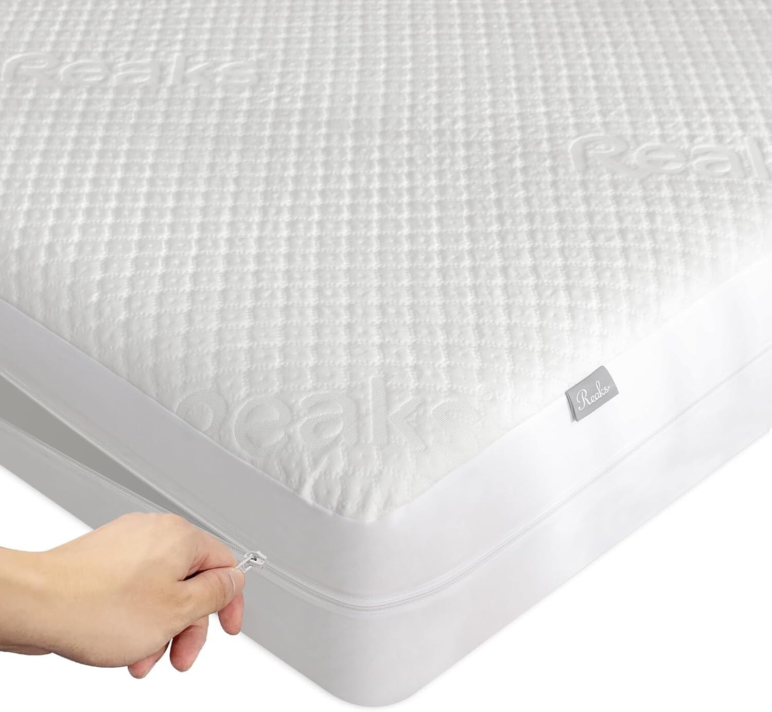 King Size Waterproof Zippered Mattress Protector Cover with Zipper-360 Top Remov