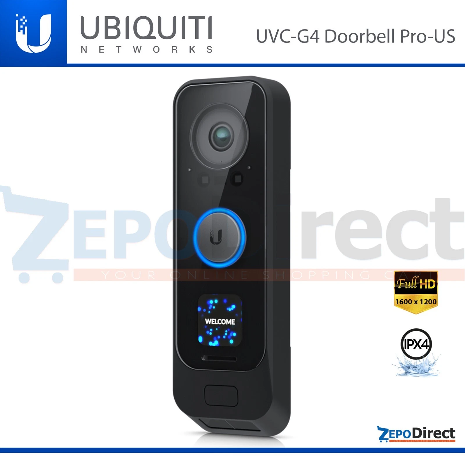 Ubiquiti UniFi Protect G4 Doorbell Pro UVC-G4 Doorbell Pro-US-WiFi