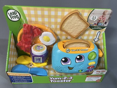 LeapFrog Yum-2-3 Tostadora De Juguete – Con 9 Alimentos Y Utensilios, Luces, Sonidos Y Canciones, Para Niños A Partir De 12 Meses