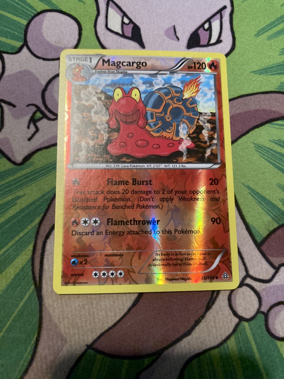 Pokemon TCG Primal Clash Magcargo 23/160 Reverse Holo Uncommon-NM