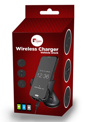 Wireless Car Charging Charger Automatic Mount Clamping Phone Holder For Apple UK - Picture 6 of 12