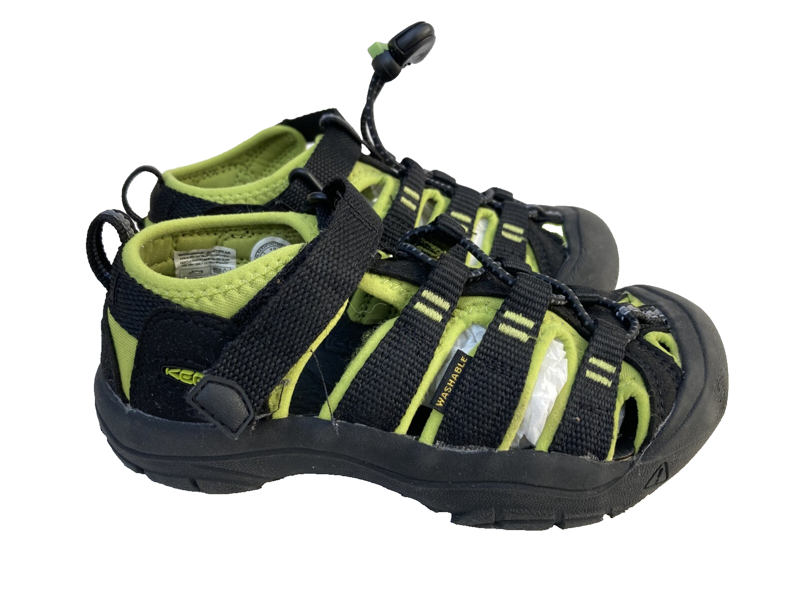 Keen sandalo acqua Newport H2 escursionismo nero verde fluo 1009942 Y 12 cinturino a levetta