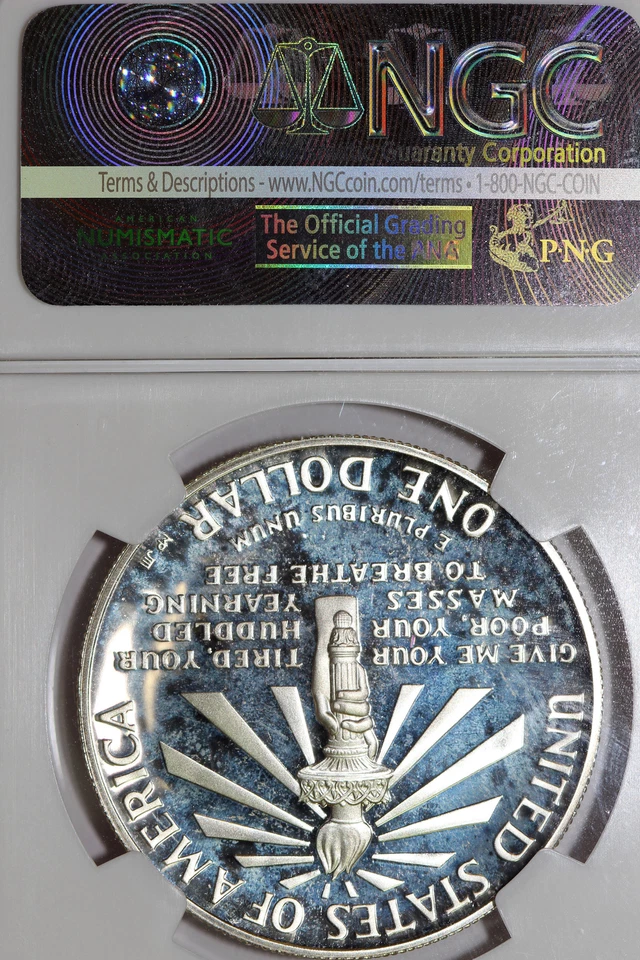 1986-S Liberty US Mint Proof Commemorative Silver Dollar NGC PF UC 2663233-002 - Image 2 of 4