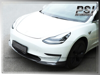 DP Style Carbon Fiber Front Add-on Lip For 2017-2020 Tesla Model 3