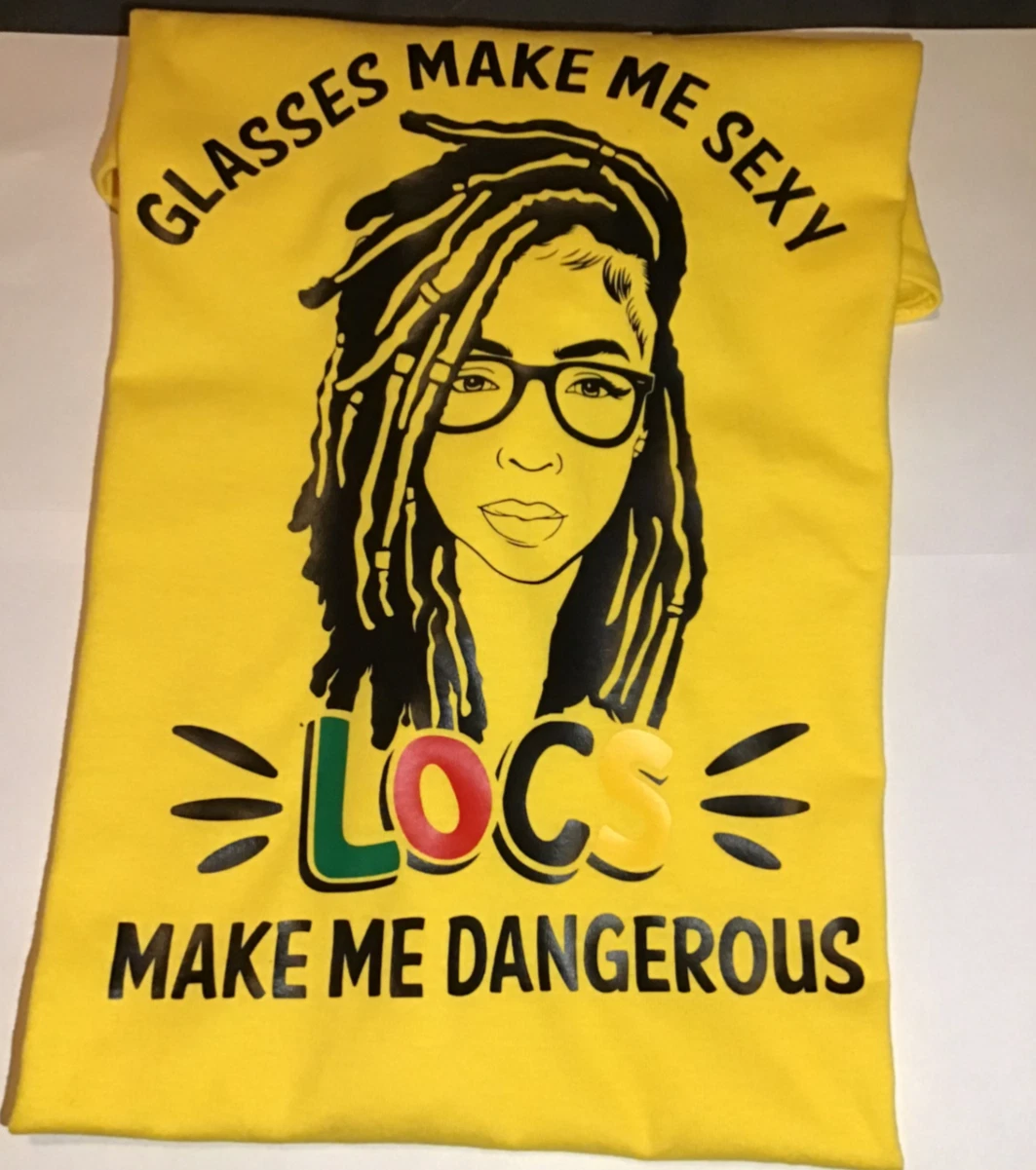 Glasses Make Me Sexy Locs T-Shirt Yellow Size 2XL-3XL **See Description **