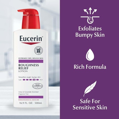 Eucerin Roughness Relief Body Lotion for Extremely Dry, Rough Skin, Urea - Picture 10 of 12
