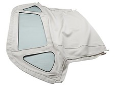 Fits Mg-b Soft Top With Zipper 3 Plastic Windows 1971-1980 Haartz Oyster Canvas