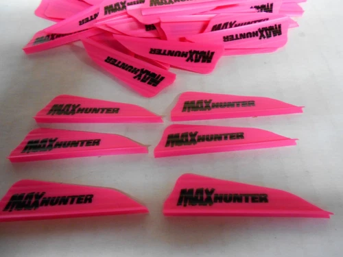 36- AAE Max Hunter 2.1" HOT PINK Vanes arizona archery arrow fletching