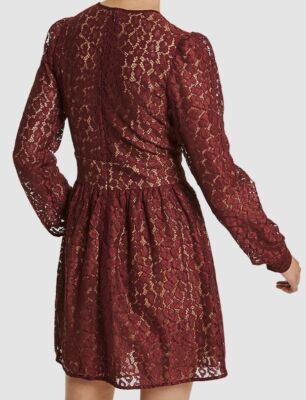 michael kors red leopard dress Michael Michael Kors Women's Lace Mini Dress - Red - Size M