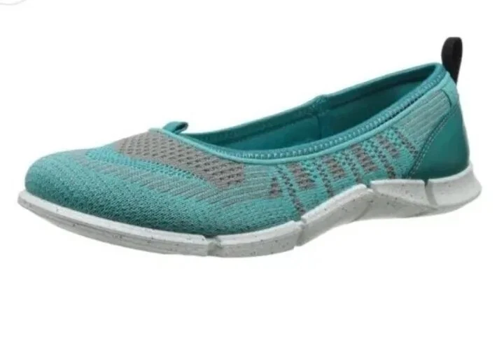 Mocassini piatti Ecco Intrinsic Karma tessuto verde taglia uk 2 eu 35