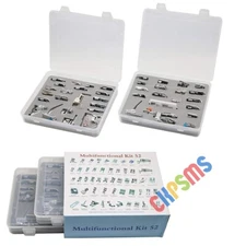 52PCS Presser Feet &Storage Box For Singer,Brother,Janome,Elna low shank machine