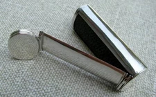 FINE 1800 STERLING RARE OVAL TUBULAR POCKET NUTMEG GRATER 8 HALLMARKS / LONDON 