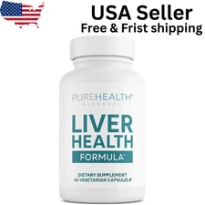 PUREHEALTH RESEARCH Liver Health 60 Capsules | Liver Cleanse Detox & Repair Form