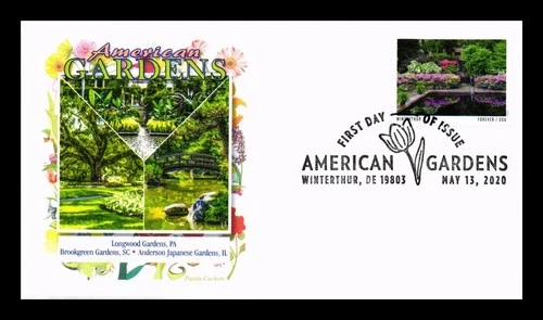 DR JIM STAMPS US COVER AMERICAN GARDENS FIRST DAY ISSUE PANDA CACHET