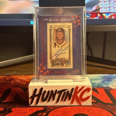 2025 Topps Allen & Ginter Mini Autographs Ronald Acuña Jr. Blue Framed /99 
