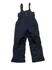 LL Bean Snow Pants Kids 6X-7 Black Suspenders Overalls Bib Ski Snowboard Warm