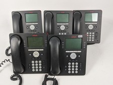 Lot Of 5 Avaya 9608G IP Desk Phones Black VoIP Corded Telephone Speakerphone