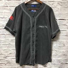 Starter NFL Raiders 90s Baseball Shirt L Gray/Black/White/Red