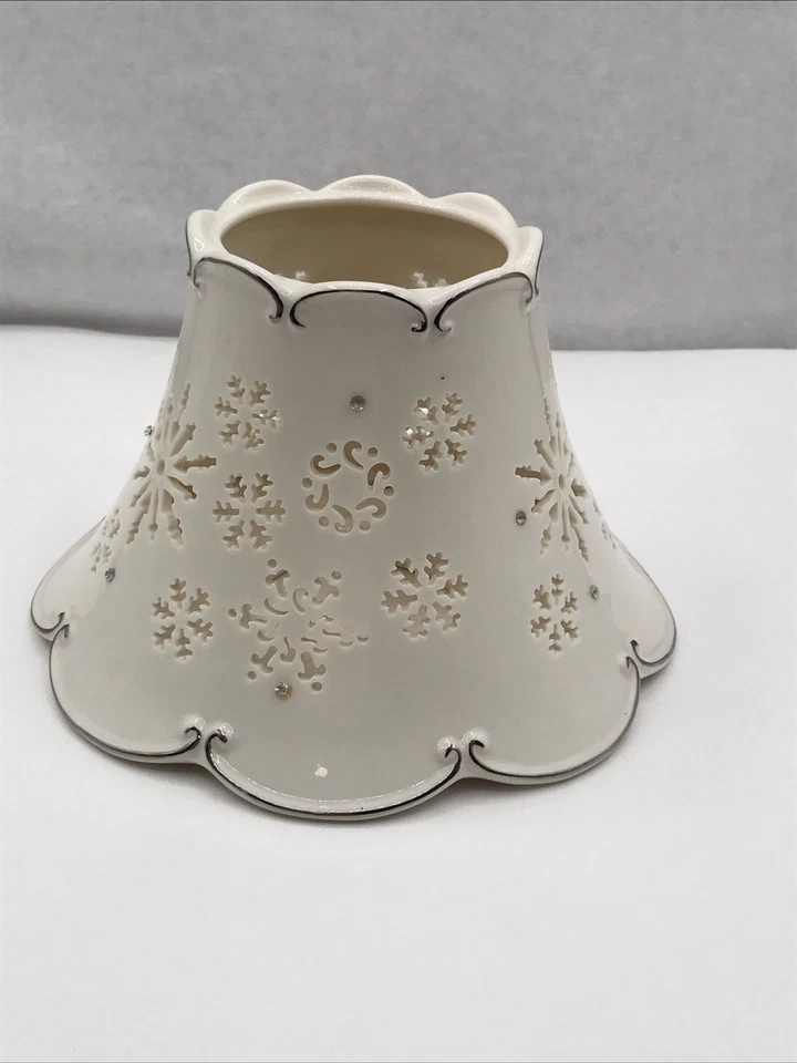 Yankee Candle Porcelana Tono Topper Copo de Nieve Gema Recorte Invierno Navidad Decoración Foto 2 de 4