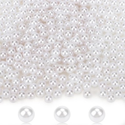 Suream White 1300Pcs Vase Fillers Pearls, 8mm/0.31in Faux 8mm/1300pcs, 