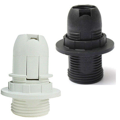 E14 Lampenfassung klein Edison Schraube schwarz, weiß Bakelit Gewinde Pendelfassung