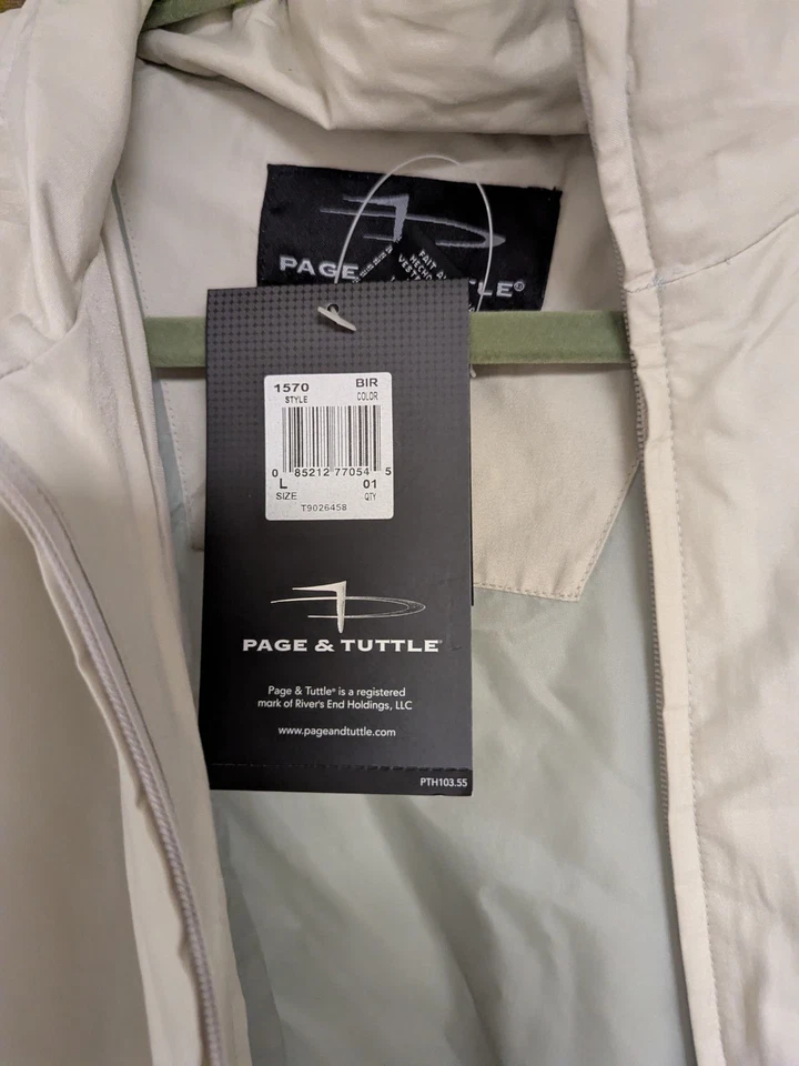 CHAQUETA CORTAVIENTOS PAGE & TUTTLE LG TALLA GARCIA Y VEGA 1882 LOGO - NUEVA CON ETIQUETAS Foto 4 de 4