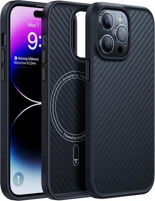 TORRAS 2023 Upgraded MegaMag Shield Designed for iPhone 14 Pro Max Case Black