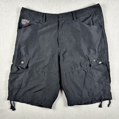 Ecko Mens 36 Khaki Cargo Shorts Black Polyester Raw & Uncut