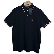 Tommy Hilfiger Men's Cotton Polo Shirt Size L Desert Sky Soft Stretchy Fabric