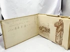 ANTIQUE 1910 TRAVEL SKETCHBOOK LUXOR EGYPT PENCIL ART FIGURE DRAWINGS