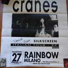 2 CRANES, POPULATION 4 - The Cure Italian Tour PROMO POSTERs band rare goth