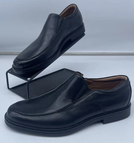 CLARKS Scarpe mocassino Clark's Unstructured Un Aldric Walk in pelle da uomo UK 7 5 G