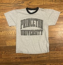 Vintage Princeton Shirt Gray 90s Ivy League Gear For Sports Made In USA