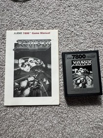 Xevious Atari 7800, 1987 Complete CIB w/ Warranty Card Tested Working