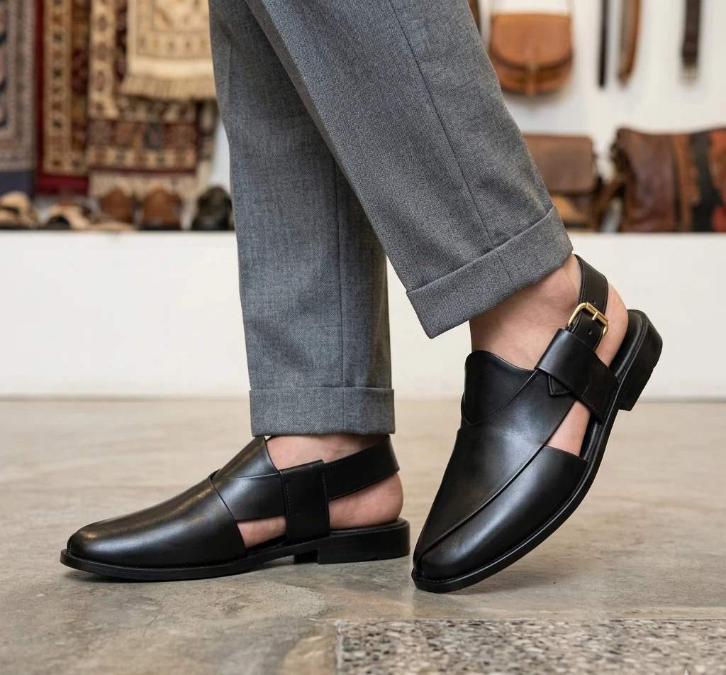 Men's Genuine Black Leather Fisherman Sandals Gladiator Shoes Handmade
Opens in a new window or tab