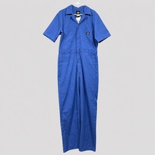 Dickies Mens Blue Short Sleeve Coverall Work Jumpsuit Stain Release New