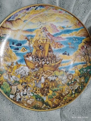 Franklin Mint Bill Bell Limited Edition Porcelain Collector Plate Noah's Ark